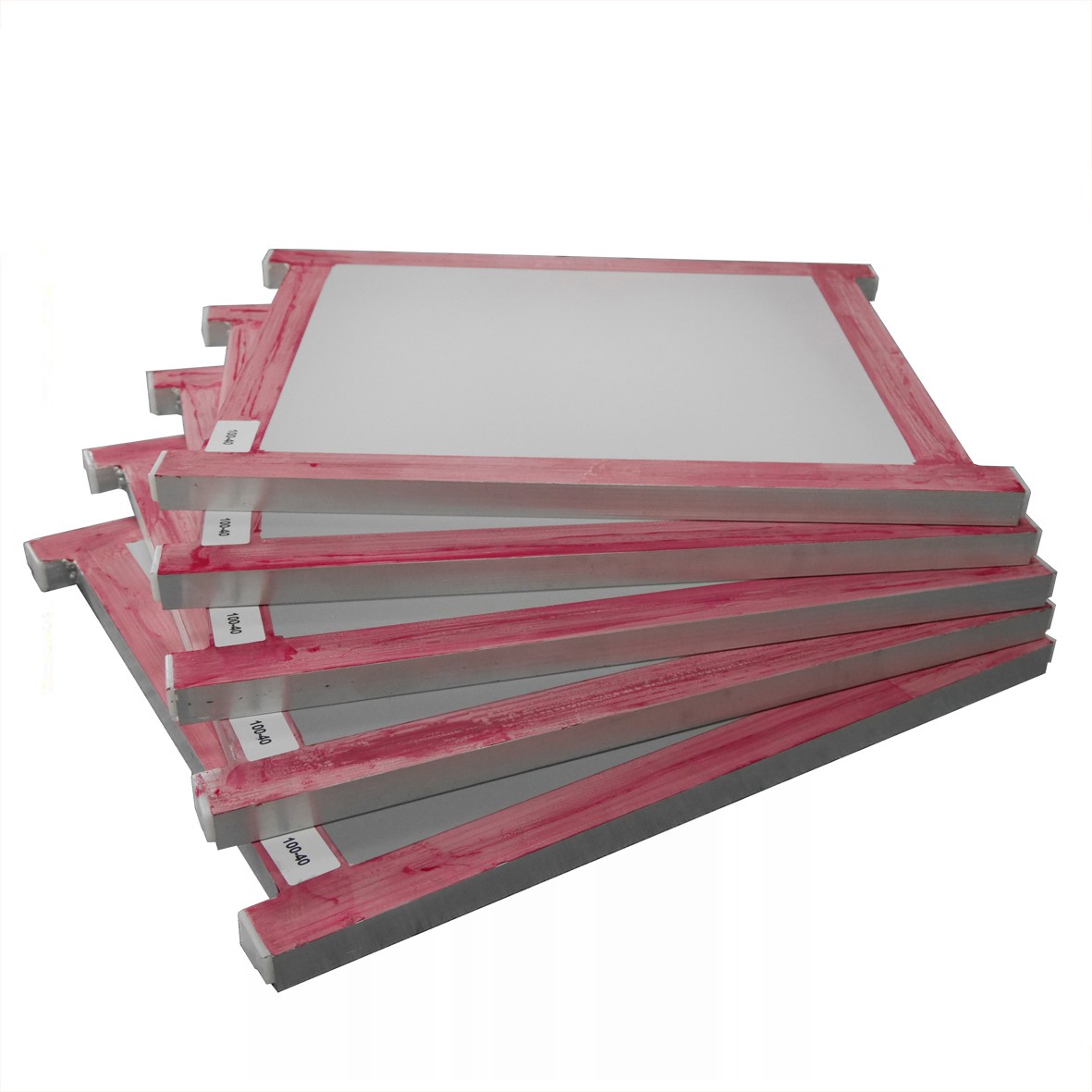 Pre-stretched running table printing frame