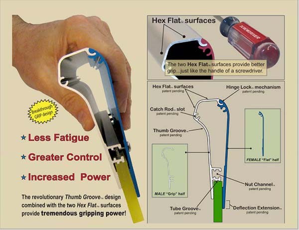 Best quality aluminum handle Ergo Force squeegees